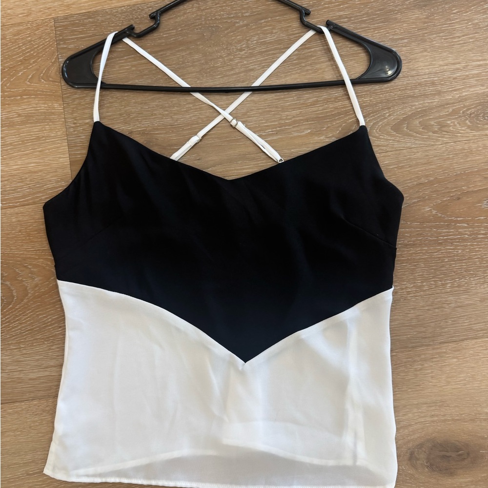 Caribbean Queen Black and White Camisole